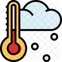 Temperature Thermometer Snowflake Icon