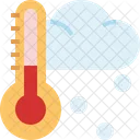 Temperature Thermometer Snowflake Icon