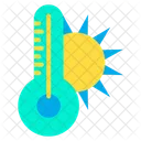 Sun Temperature Thermometer Icon