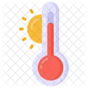 Hot Weather Temperature Thermometer Icon
