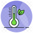 Temperature Thermometer Leaves Icon