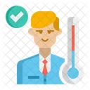 Temperature Check Thermometer Medical Icon