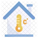 Temperature Control Thermometer Smart Home Icon
