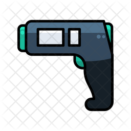 Temperature Gun Icon of Colored Outline style - Available in SVG, PNG ...