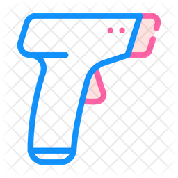 Temperature Gun Icon - Download in Colored Outline Style