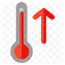 Temperature Rises Global Warming Climate Change Icon