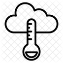 Previsions Meteorologiques Thermometre De Prevision Thermometre Nuageux Icône