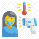 Temperature Scan Thermometer Coronavirus Icon