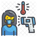 Temperature Scan Thermometer Coronavirus Icon