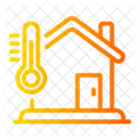 Temperature Sensor House Safety Icon