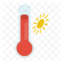 날씨 여름 온도계 아이콘