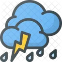 Tempestade Chuva Trovao Ícone