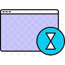 Tempo Da Pagina Web Navegador Design Ícone