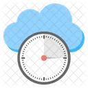 Tempo Di Attivita Cloud Monitoraggio Icon