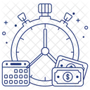 Tempo E Dinheiro Tempo De Negocios Eficiencia Ícone