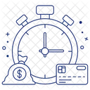 Tempo E Dinheiro Tempo De Negocios Eficiencia Ícone