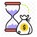 Parcela De Dinheiro Parcelamento Tempo E Dinheiro Ícone