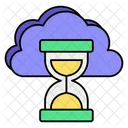 Tempo Na Nuvem Tempo De Armazenamento De Dados Armazenamento Com Limite De Tempo Ícone
