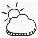 Tempo Parcialmente Nublado Nuvens Crescentes Previsao Do Tempo Ícone