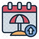 Temporada Alta Vacaciones Calendario Icono