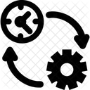 Temporizador Com Roda Dentada Configuracoes De Tempo Planejamento Ícone