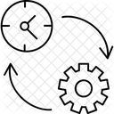 Temporizador Com Roda Dentada Configuracoes De Tempo Planejamento Ícone