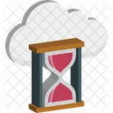 Temporizador De Nube Reloj De Arena De Nube Reloj De Arena Icono