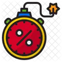 Reloj Compras Bomba Icono