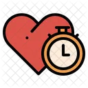 Temps Horloge Coeur Icon