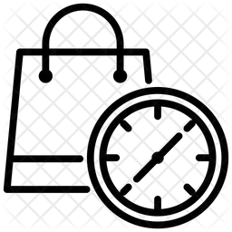 Temps de magasinage  Icône