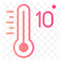 Ten Celsius Temperature Icon