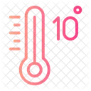 Ten Celsius Temperature Icon