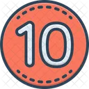 Ten Number Label Icon