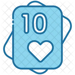 Ten Of Heart  Icon