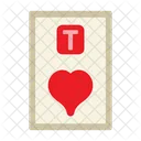 Ten Of Hearts Poker Card Casino Icon