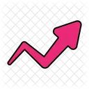 Tendance Croissance Analyse Icône