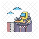 Tendem Roller Roller Construction Icon