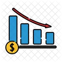 Tendencia A La Baja Estadistica Grafico Icono