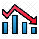 Tendencia De Baixa Baixa Grafico Ícone