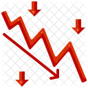 Tendencia De Baixa Grafico Baixa Ícone