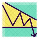 Tendencia De Queda Grafico Trader Ícone