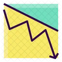 Tendencia De Queda Grafico Trader Ícone