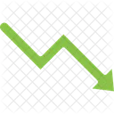 Tendência de queda  Ícone