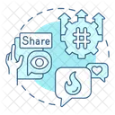 Redes Sociales Creador De Tendencias Tendencia Minorista Icono