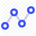 Grafico En Linea Comercio Analisis Icono