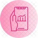 Moderno Mao Segurando Telefone Estiloso Icon