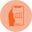 Moderno Mao Segurando Telefone Estiloso Icon