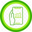 Moderno Mao Segurando Telefone Estiloso Icon