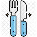 Tenedor y cuchillo  Icono