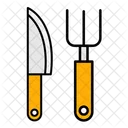 Tenedor y cuchillo  Icono